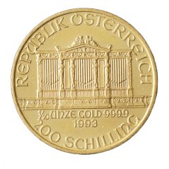 Zlatá mince Rakouska - 1/10 Oz Philharmoniker 1993