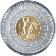2019- 2000 Kč Zavedení Československé koruny-bimetal Standard