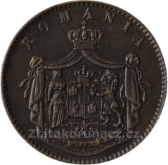 Rumunsko - 5 bani 1867