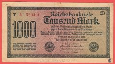 Německo - 1000 mark 15.9.1922 - série T-SB