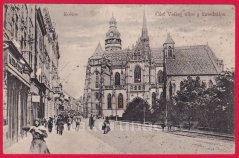 Košice - Velká ulice s katedrálou