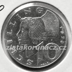 Rakousko - 10 schilling 1970