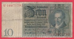 Německo - 10 Reichsmark 22.1.1929 - série U-F