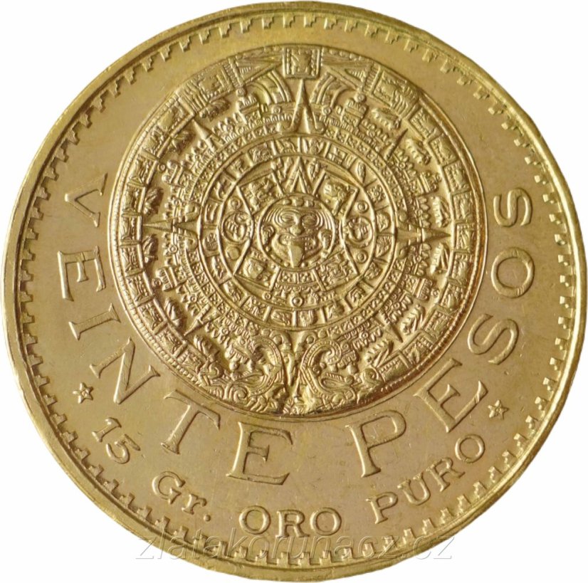 Zlatá mince Mexiko - 20 Pesos 1959 - Provedení: Standard