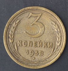 Rusko - 3 kopějky 1938