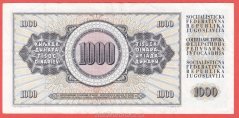 Jugoslávie - 1000 Dinara 1981