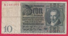 Německo - 10 Reichsmark 22.1.1929 - série A-C - 8 m.č.