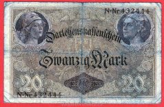 Německo - 20 mark 5.8.1914 - série N