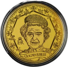 Zlatá medaile - zlaté výročí královny Alžběty II.
