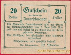 Innerschwandt - 20 haléřů - 1920