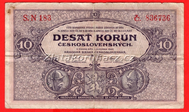 10 korun 1927  s. N 183