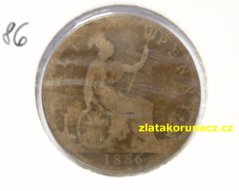Anglie - 1/2 penny 1886
