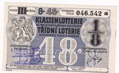 Los - 20 k - 48. Třídní loterie Protektorátu III. - A r.1943