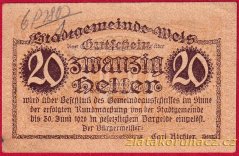 Wels - 20 haléřů - 1920 - hnědá