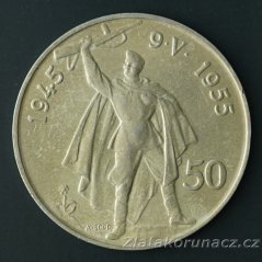 1955- 50Kčs - 10.výr.osvobození ČSR - varianta B