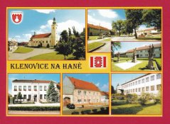 Klenovice na Hané - kostel, centrum obce, památník