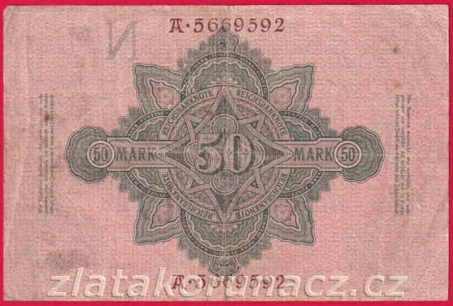 Německo - 50 mark 21.4.1910 - série A
