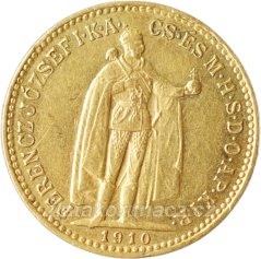 Zlatá mince Rakousko - Uhersko - 10 Koruna 1910 K.B.