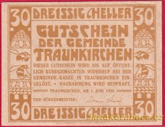 Traunkirchen - 30 haléřů - 1920