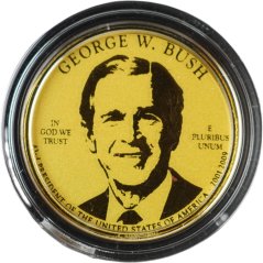 Zlatá mince Rovníková Guinea - 250 Pesetas 2022 - George W. Bush