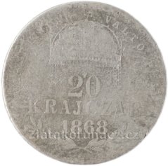 20 krejcar 1868 K.B.,VALTO PENZ