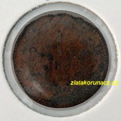 1 krejcar F.J.I.-1886 KB