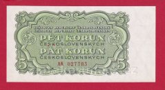 5 Kčs 1953 AK - ruský číslovač-perf.