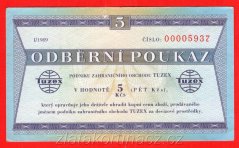 5 Tkčs - Tuzexová poukázka 1989/I