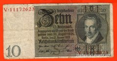 Německo - 10 Reichsmark 22.1.1929 - série V-S