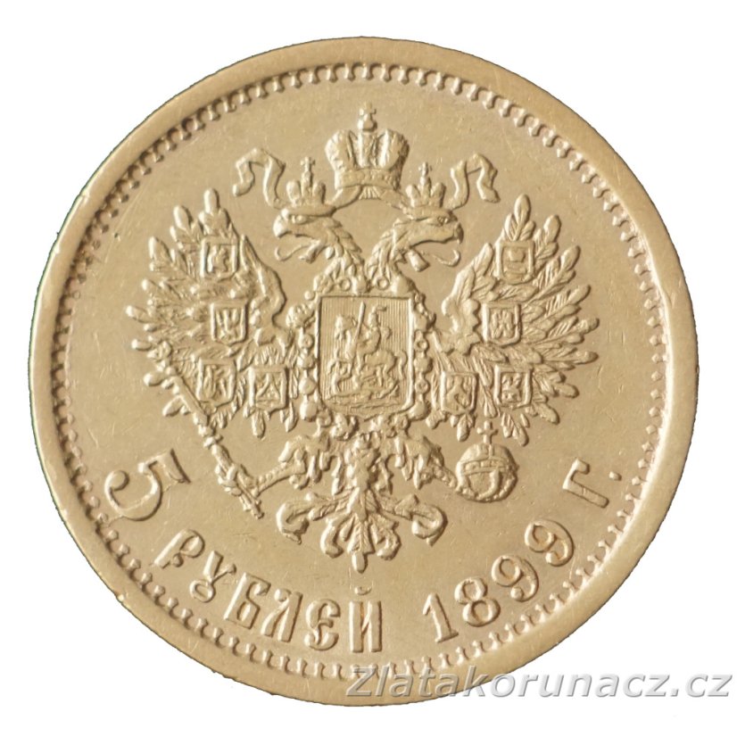 Zlatá mince Rusko - 5 Rubl 1899 F.Z.
