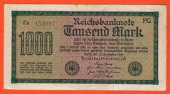 Německo - 1000 mark 15.9.1922 - série Fa-PG
