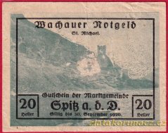 Spitz an der Donau - 20 haléřů - 1920 - modrá
