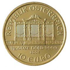 Zlatá mince Rakouska - 1/10 Oz Philharmoniker 2008