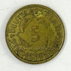 Německo - 5 Reichspfennig 1935 G