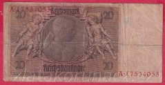 Německo - 20 Reichsmark 22.1.1929 - série A-i - 8 m.č.