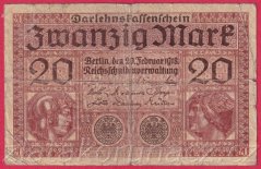 Německo - 20 mark 20.2.1918 - série N