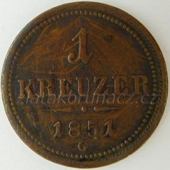 1 krejcar 1851 G