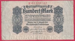 Německo - 100 mark 4.8.1922 - série E
