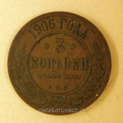 Rusko - 3 kopějka 1906 - S.P.B.