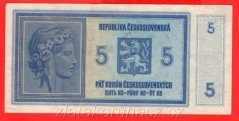5 korun b.l. (1938) A 037-ruční přetisk