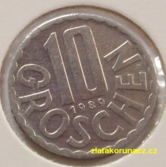 Rakousko - 10 groschen 1989
