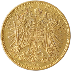 Zlatá mince Rakousko - Uhersko - 20 Koruna 1895
