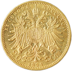 Zlatá mince Rakousko - Uhersko - 20 Koruna 1894