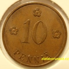 Finsko - 10 penniä 1934