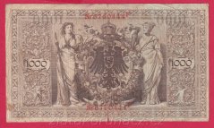 Německo - 1000 mark 21.4.1910 - série F-K-červená