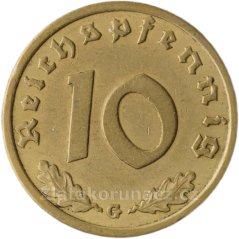 Německo - 10 Reichspfennig 1937 G