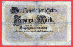 Německo - 20 mark 5.8.1914 - série N