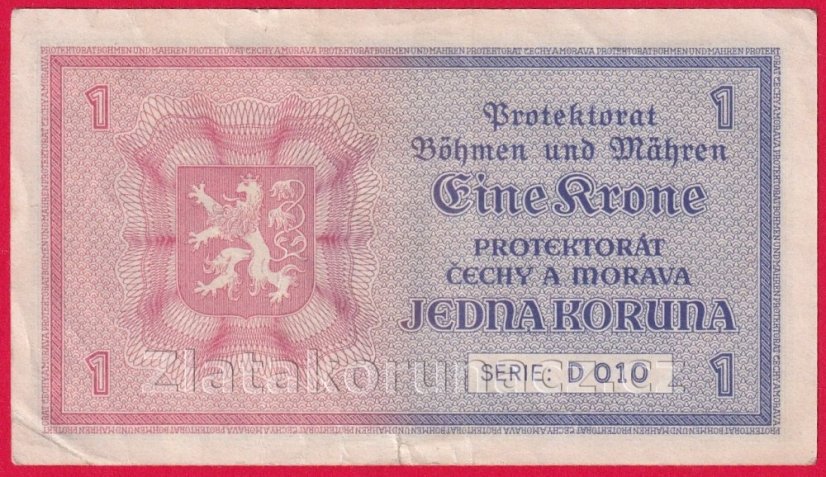1 koruna 1940 D 010