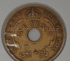 Afrika - Britská západní - 1 penny 1952 KN
