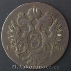 3 krejcar 1800 B